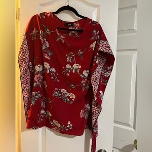 Top printed kimono style